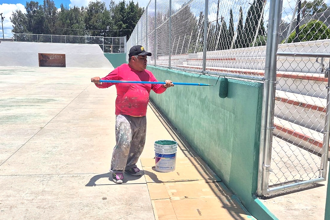 AVANZA AYUNTAMIENTO DE TLAXCALA CON LA REHABILITACIÓN DE LA CANCHA DE LA UNIDAD DEPORTIVA “BLAS CHARRO CARVAJAL”