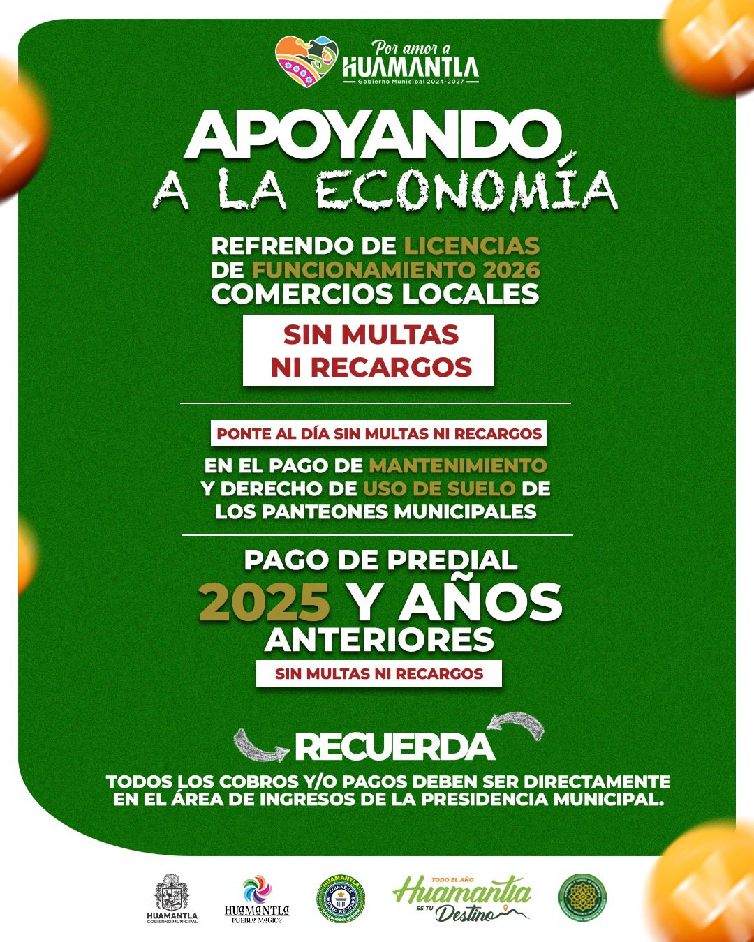 APOYA HUAMANTLA LA ECONOMÍA DE LAS FAMILIAS CON DESCUENTOS Y REGULARIZACIÓN DE ADEUDOS