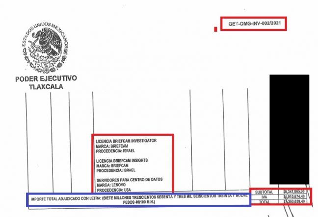 DOCUMENTOS EXHIBEN PRESUNTAS IRREGULARIDADES EN COMPRA DE SOFTWARES DE SEGURIDAD; CIFRAS PRESENTADAS AL CONGRESO NO COINCIDEN CON CONTRATOS