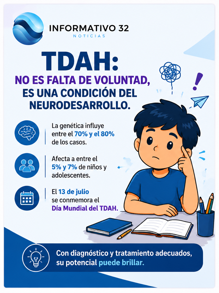 EL TDAH NO ES FLOJERA NI MALA CONDUCTA; EXPERTOS LLAMAN A DETECTAR LA CONDICIÓN A TIEMPO