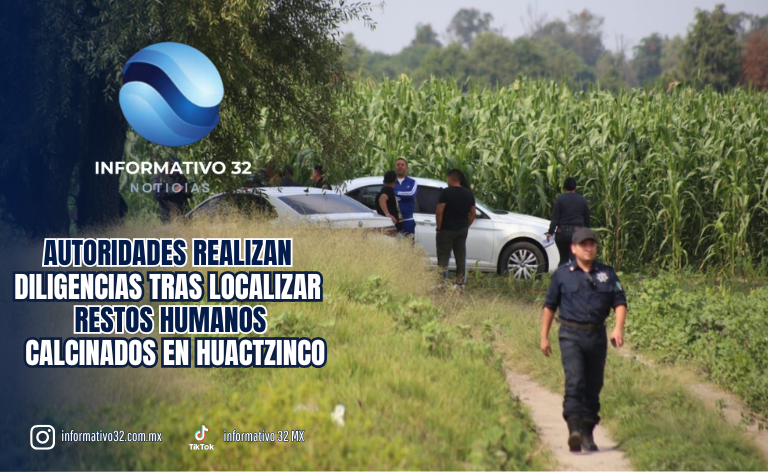 AUTORIDADES REALIZAN DILIGENCIAS TRAS LOCALIZAR RESTOS HUMANOS CALCINADOS EN HUACTZINCO