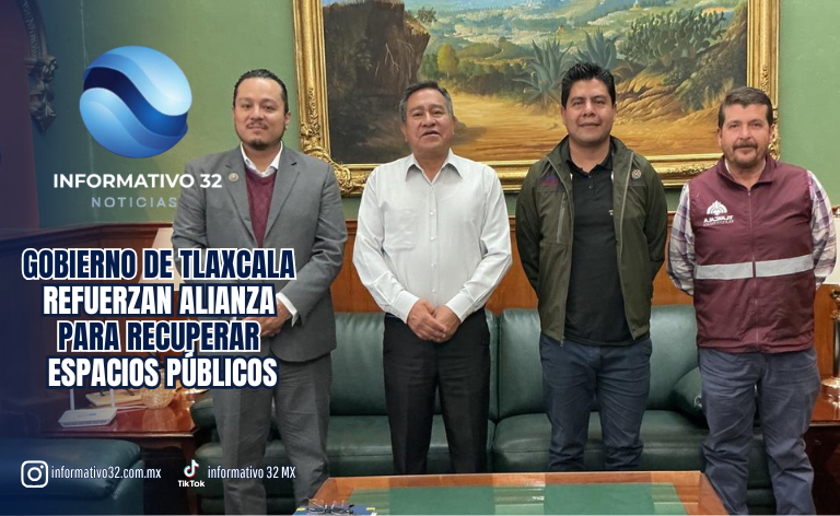 AYUNTAMIENTO DE TLAXCALA Y GOBIERNO DEL ESTADO REFUERZAN ALIANZA PARA RECUPERAR ESPACIOS PÚBLICOS