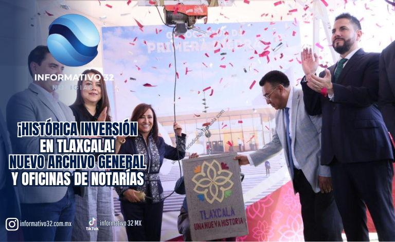 ¡HISTÓRICA INVERSIÓN EN TLAXCALA! LORENA CUÉLLAR INICIA CONSTRUCCIÓN DEL NUEVO ARCHIVO GENERAL Y OFICINAS DE NOTARÍAS CON MÁS DE 135 MILLONES DE PESOS