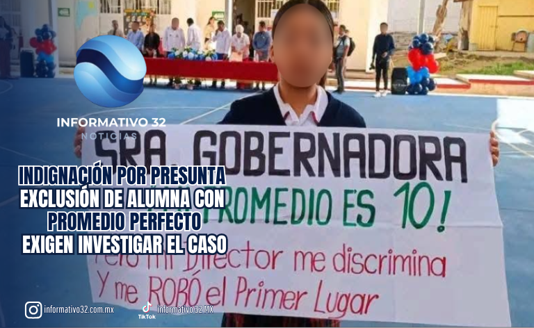 INDIGNACIÓN POR PRESUNTA EXCLUSIÓN DE ALUMNA CON PROMEDIO PERFECTO; EXIGEN INVESTIGAR EL CASO