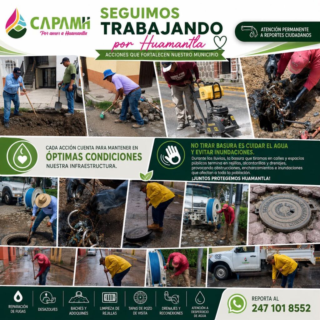 En CAPAMH seguimos trabajando por Huamantla.