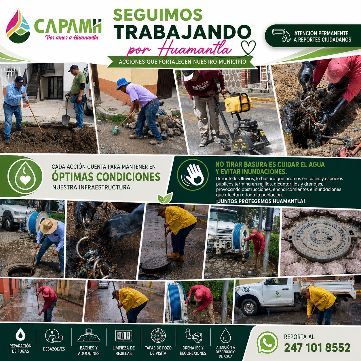 En CAPAMH seguimos trabajando por Huamantla.