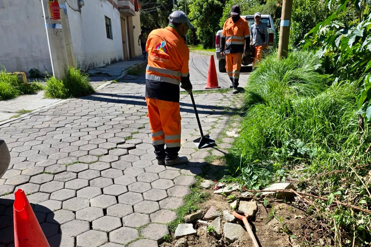 BRIGADAS DE #MÁSTERRITORIO REHABILITAN GUARNICIÓN EN TEPEHITEC PARA MEJORAR LA SEGURIDAD VIAL