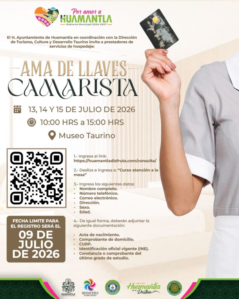 HUAMANTLA FORTALECE LA CAPACITACIÓN DEL PERSONAL DEL SECTOR HOTELERO