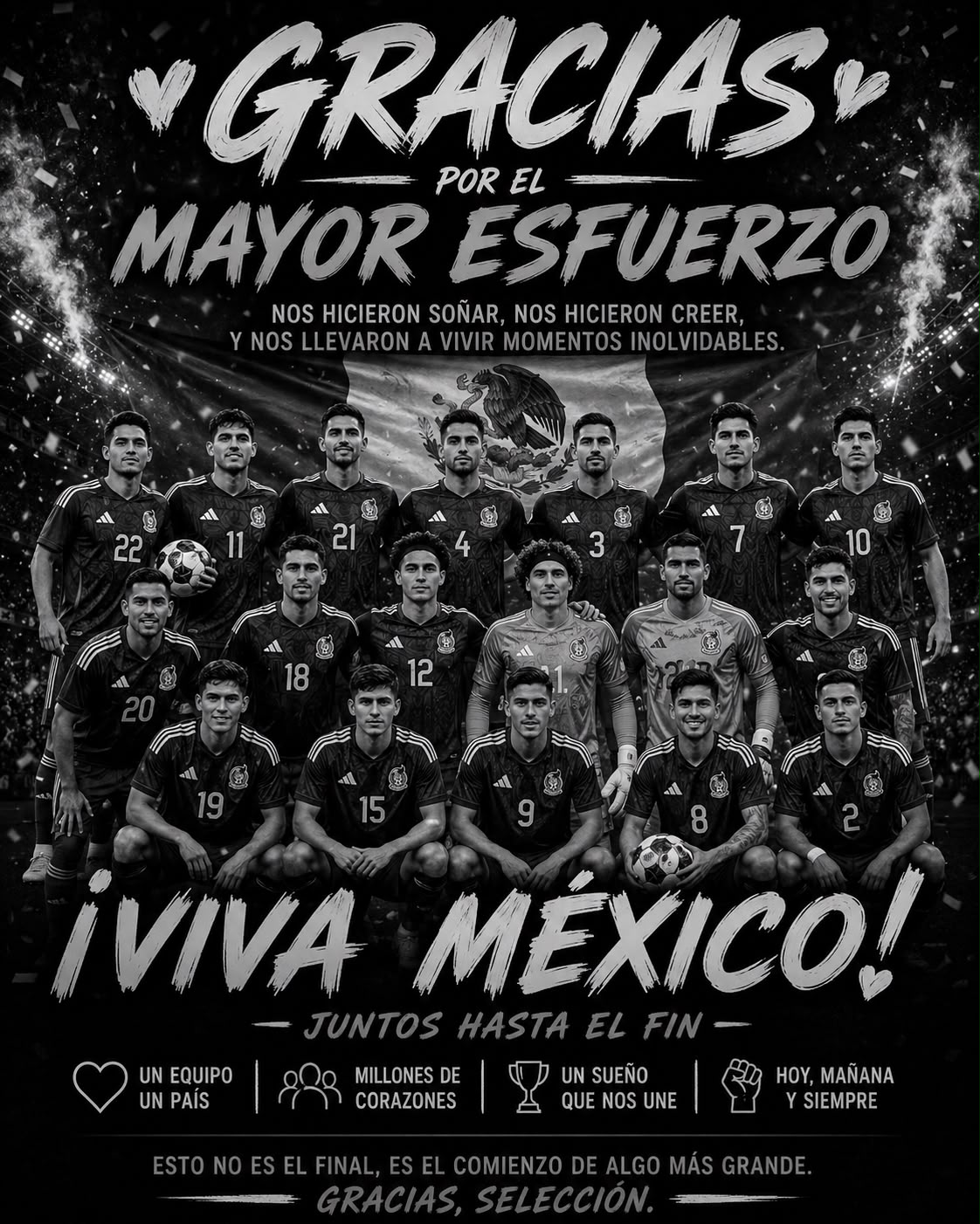 SE TERMINÓ EL SUEÑO, PERO NACIÓ UNA ESPERANZA: MÉXICO CAE CON HONOR ANTE INGLATERRA Y SE DESPIDE DEL MUNDIAL 2026