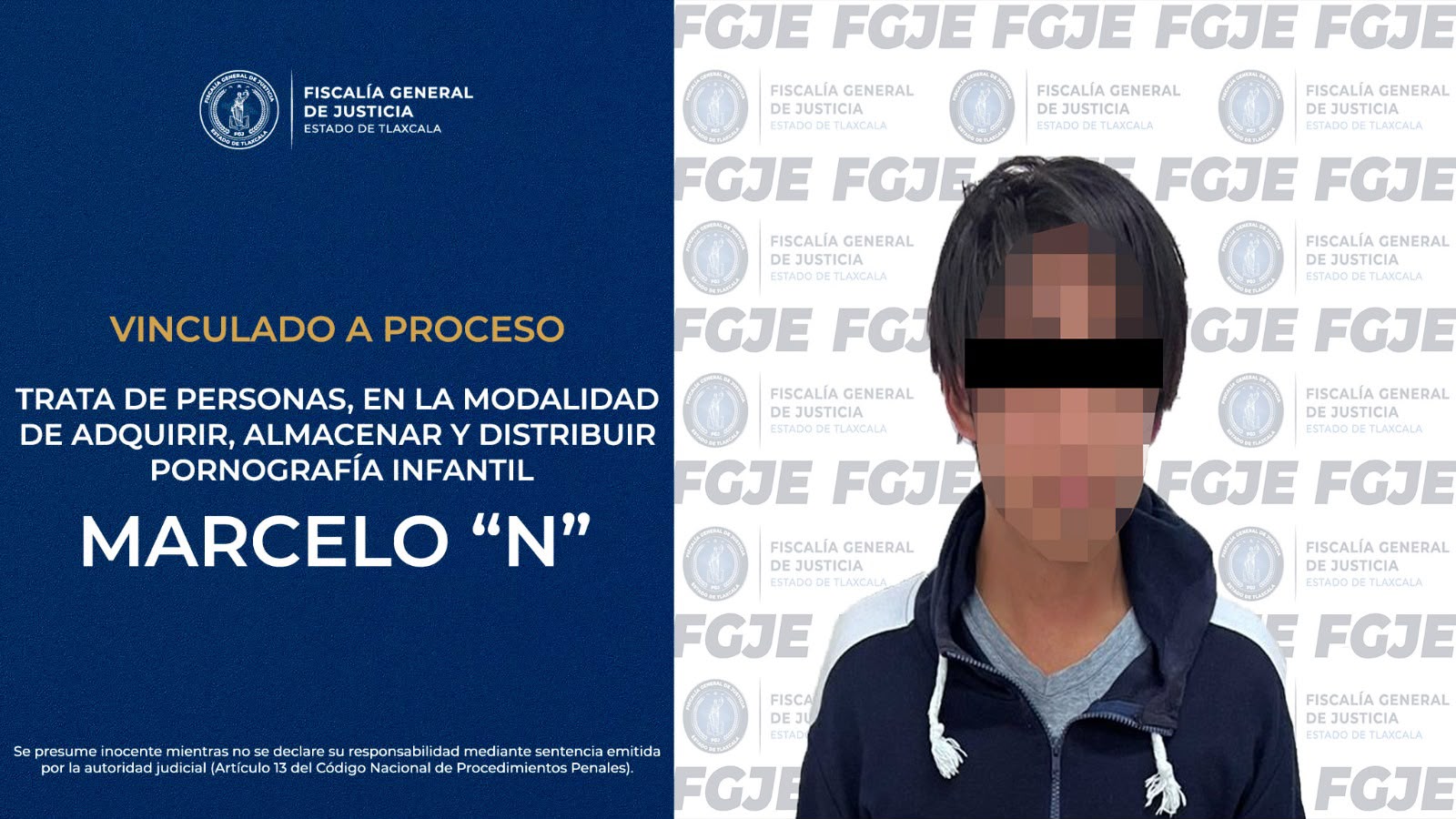 JUEZ VINCULA A PROCESO A IMPUTADO POR ADQUIRIR, ALMACENAR Y DISTRIBUIR PORNOGRAFÍA INFANTIL: FGJE