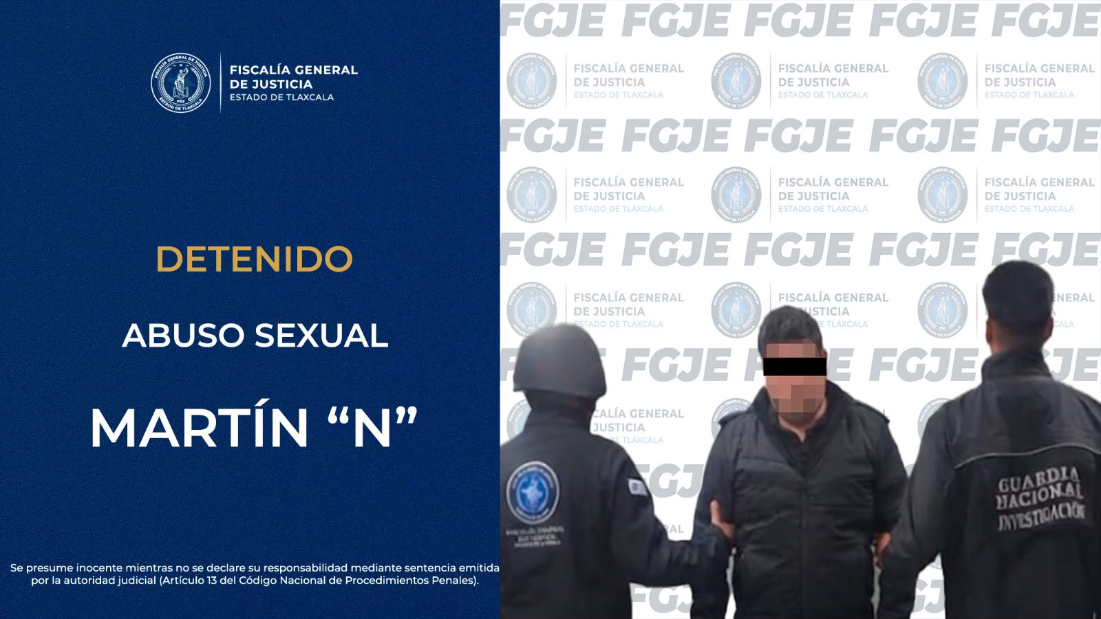 DETIENE POLICÍA DE INVESTIGACIÓN A HOMBRE POR ABUSO SEXUAL: FGJE