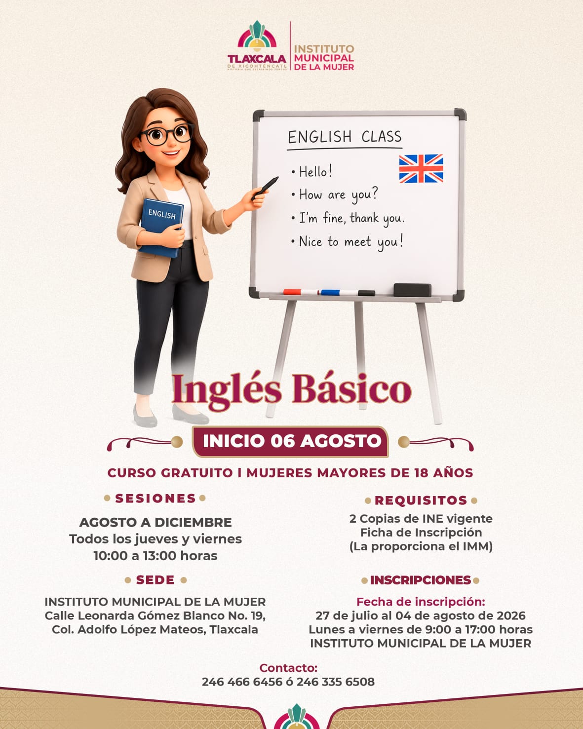 ABRE AYUNTAMIENTO DE TLAXCALA NUEVAS OPORTUNIDADES PARA LAS MUJERES CON CURSO DE INGLÉS