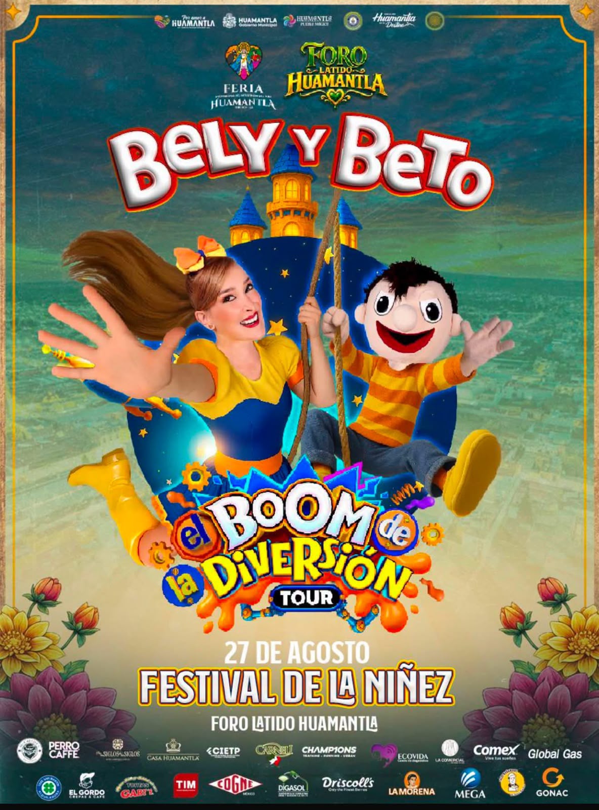Bely y Beto se presentarán el 27 de agosto en la Feria Internacional del Arte Efímero y la Dalia Huamantla 2026