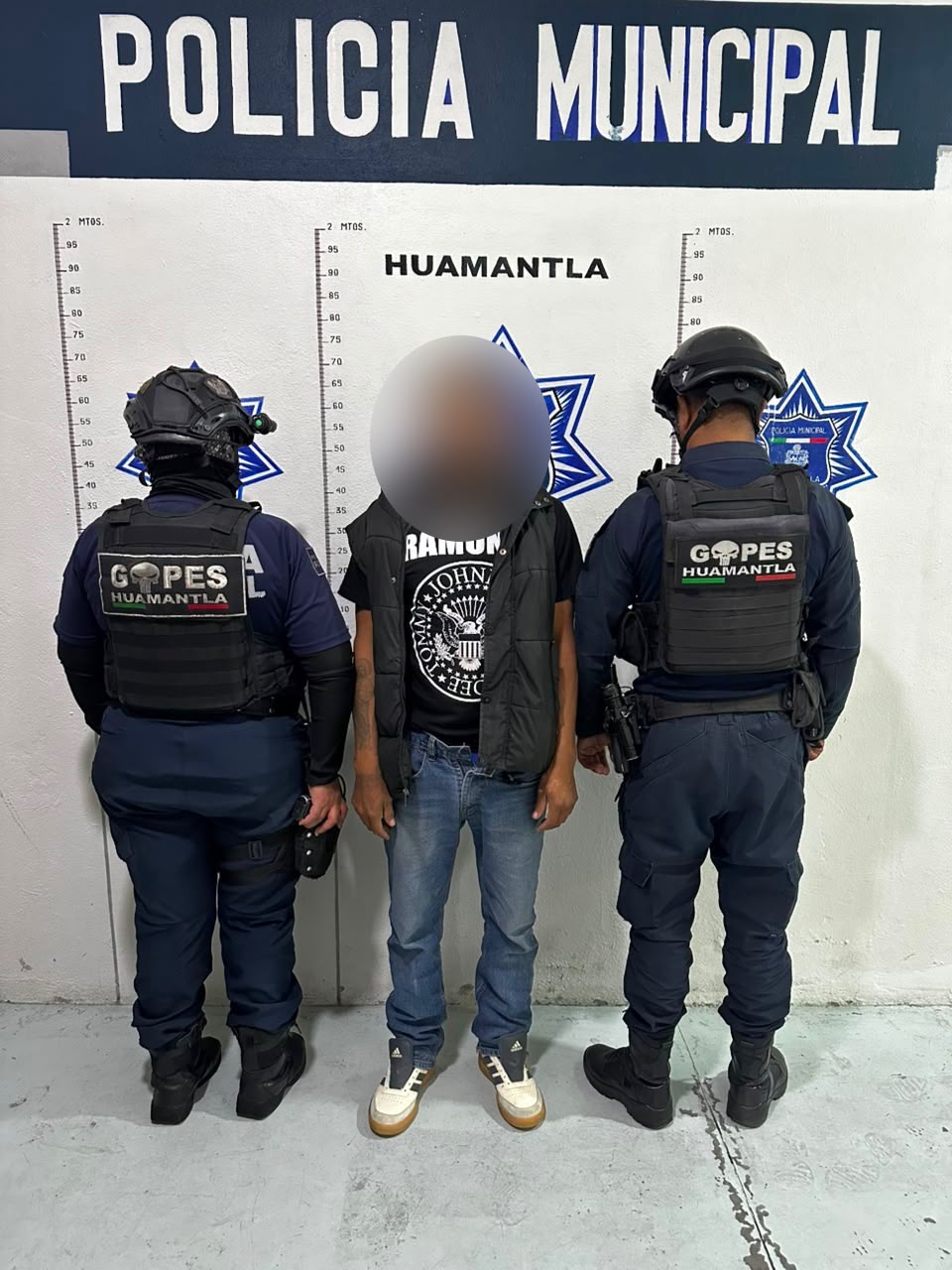Policía Municipal de Huamantla asegura arma de fuego y pone a disposición a un masculino ante la FGR