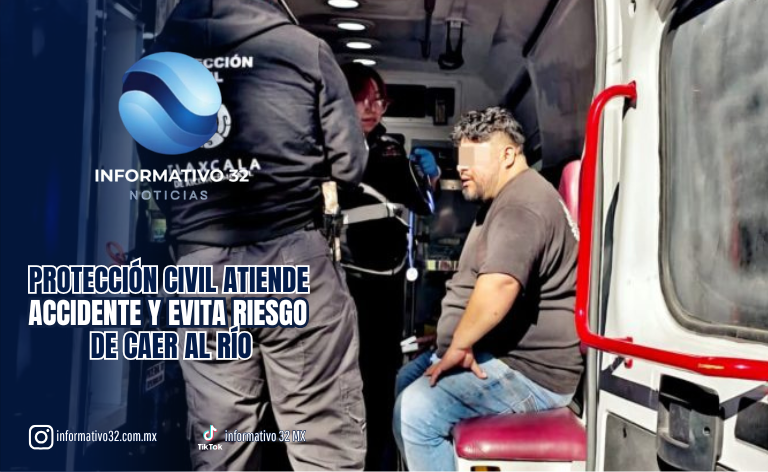 PROTECCIÓN CIVIL ATIENDE ACCIDENTE Y EVITA RIESGO EN LAS INMEDIACIONES DE UN RÍO EN TIZATLÁN