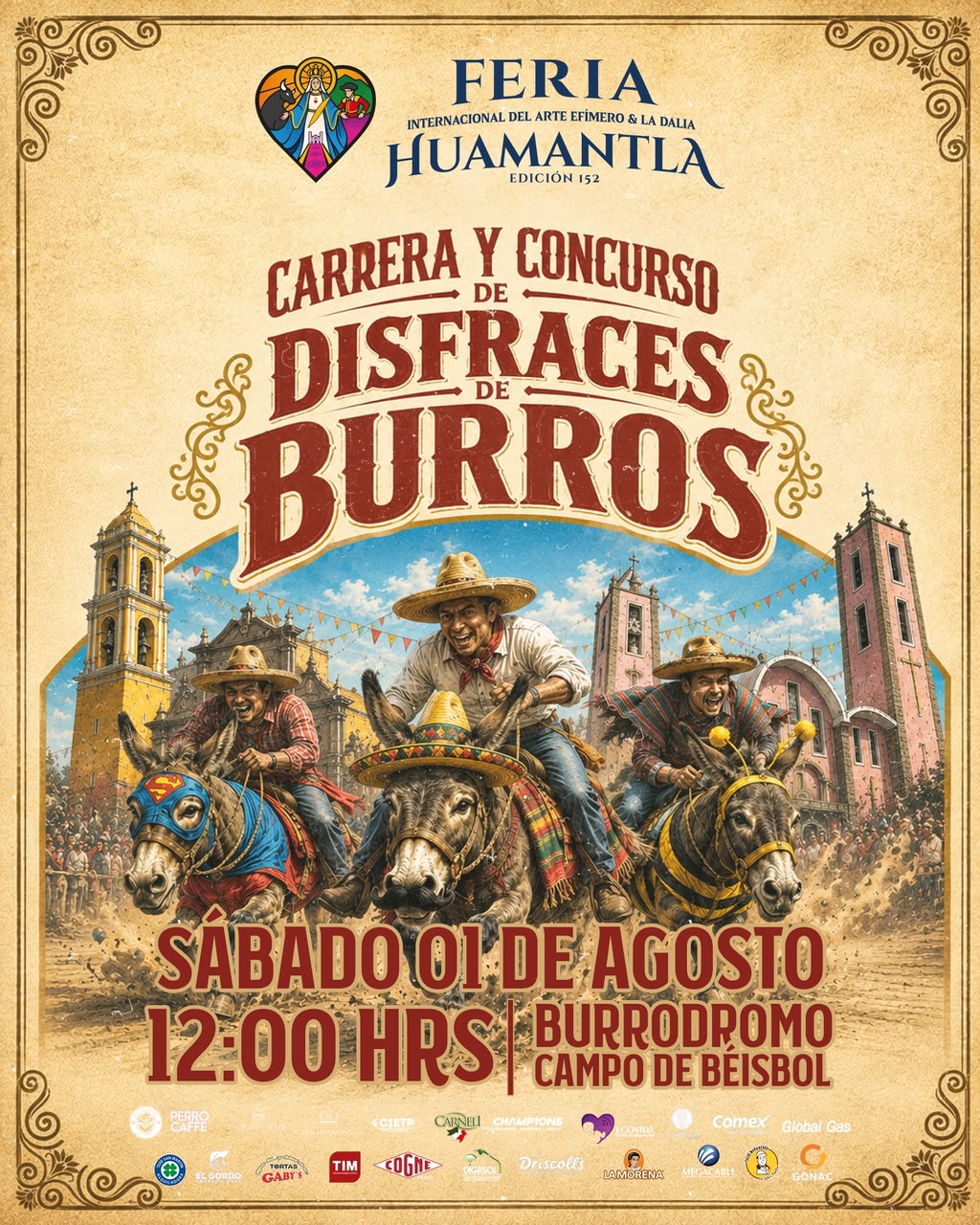 TODO LISTO PARA LA CARRERA Y CONCURSO DE DISFRACES DE BURROS EN LA FERIA DE HUAMANTLA 2026