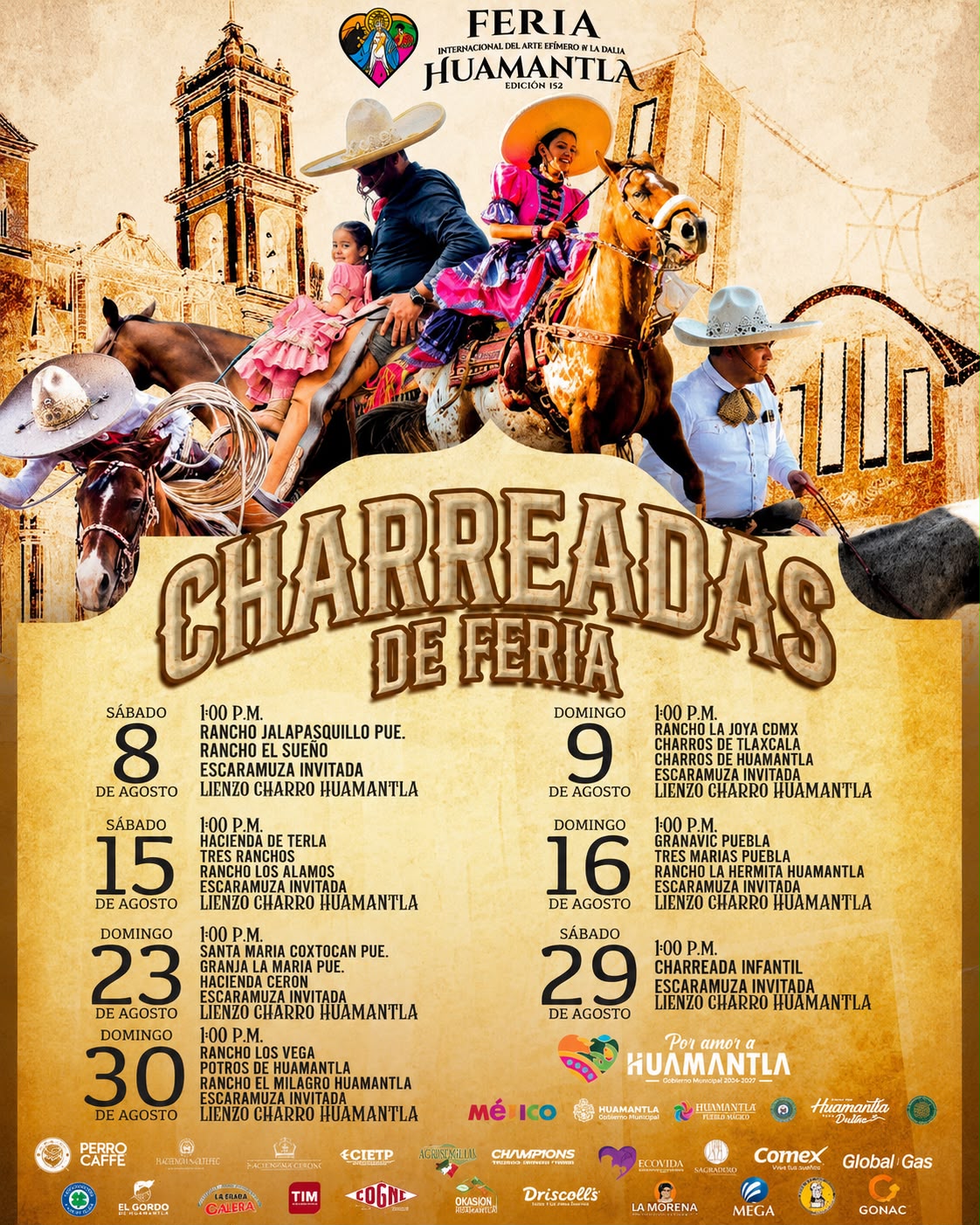CHARREADAS DE FERIA 2026: LA TRADICIÓN MEXICANA COBRA VIDA EN HUAMANTLA