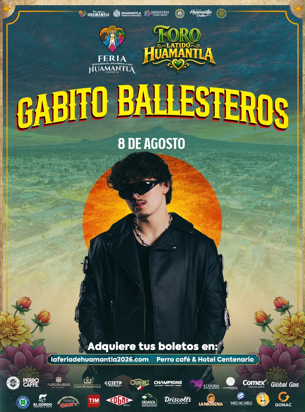 HOY: GABITO BALLESTEROS LLEGA AL FORO LATIDO HUAMANTLA