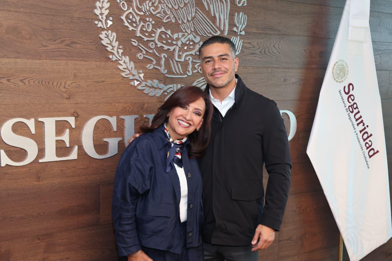 LORENA CUÉLLAR Y OMAR GARCÍA HARFUCH REFUERZAN COORDINACIÓN EN MATERIA DE SEGURIDAD PARA TLAXCALA.