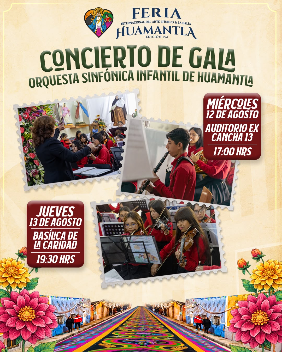ORQUESTA SINFÓNICA INFANTIL DE HUAMANTLA LLENARÁ DE MÚSICA LA FERIA INTERNACIONAL DEL ARTE EFÍMERO Y LA DALIA