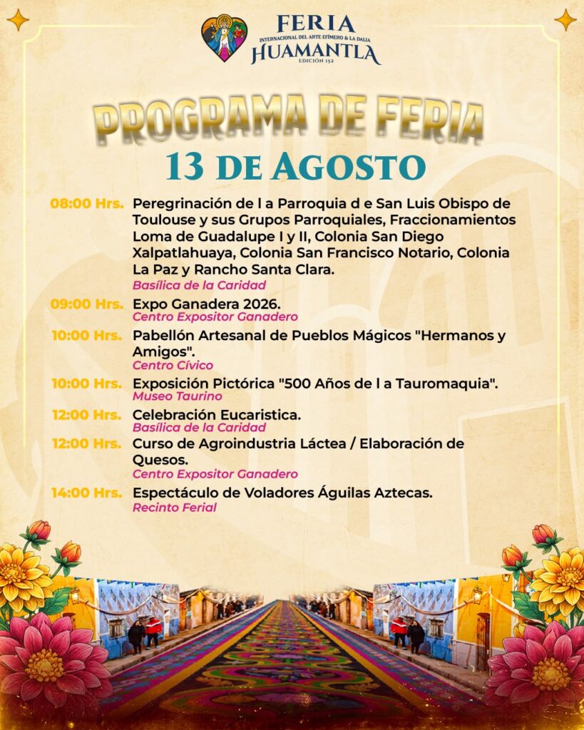 TRADICIÓN, FE Y CULTURA SE ENCUENTRAN ESTE JUEVES EN LA FERIA