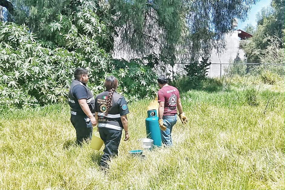 PROTECCIÓN CIVIL MUNICIPAL ATIENDE FUGA DE GAS EN IXTULCO