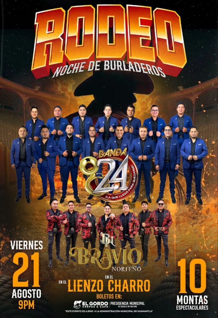 LA FIESTA CONTINÚA DESPUÉS DEL DESFILE DE LA HUAMANTLADA CON UNA NOCHE DE RODEO ESTE VIERNES 21 DE AGOSTO