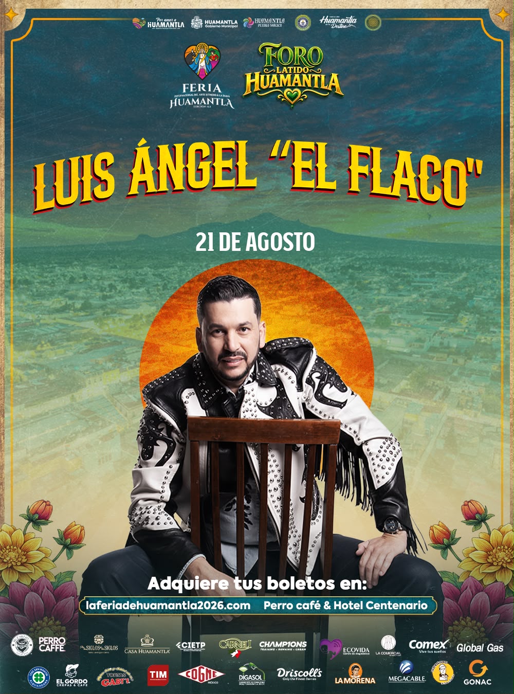 Luis Ángel “El Flaco” protagoniza esta noche musical en el Foro Latido Huamantla