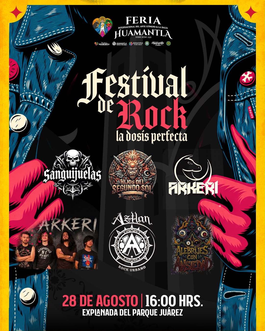 HUAMANTLA VIVIRÁ UNA TARDE DE ROCK CON EL “FESTIVAL DE ROCK: LA DOSIS PERFECTA”