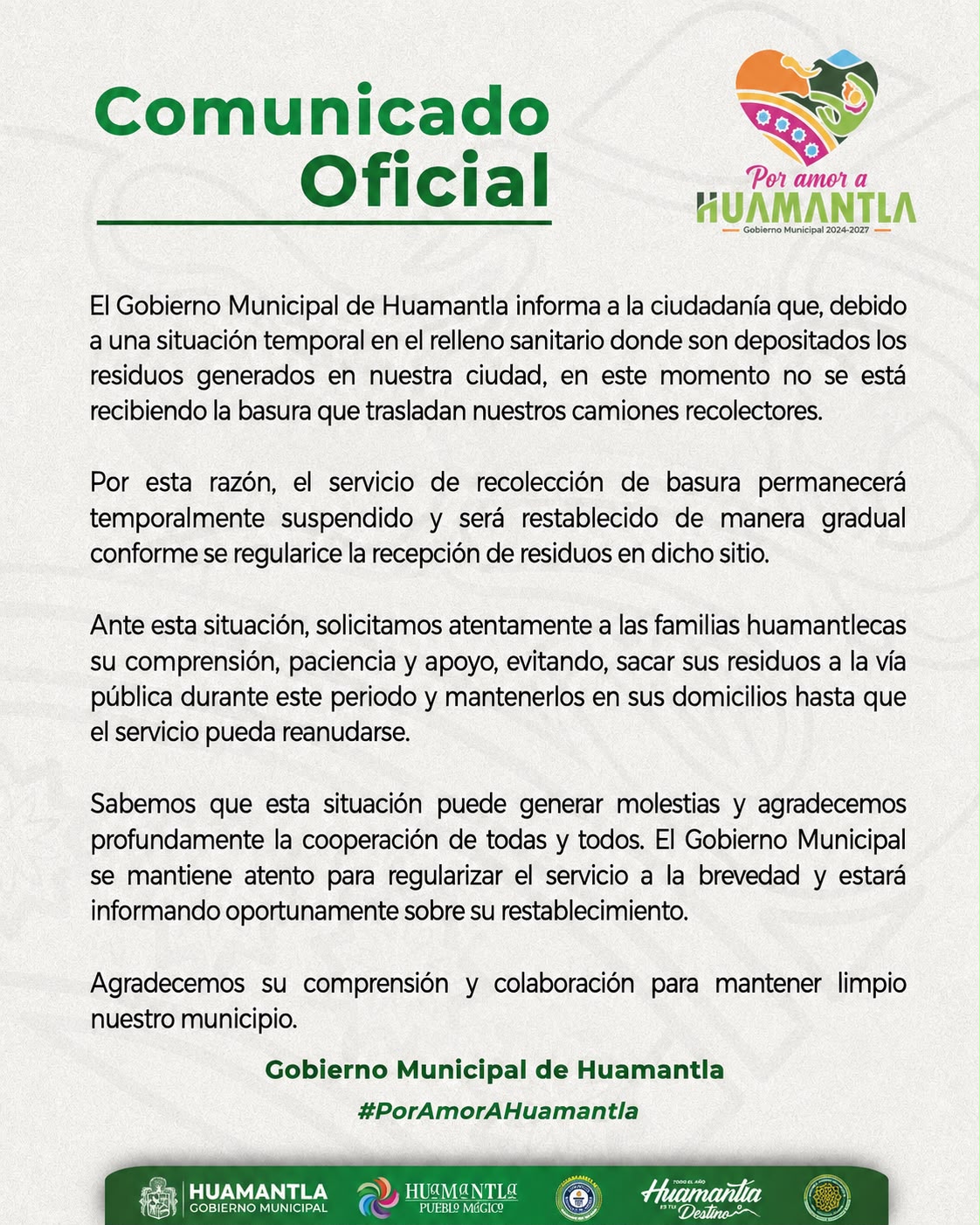 Comunicado Oficial