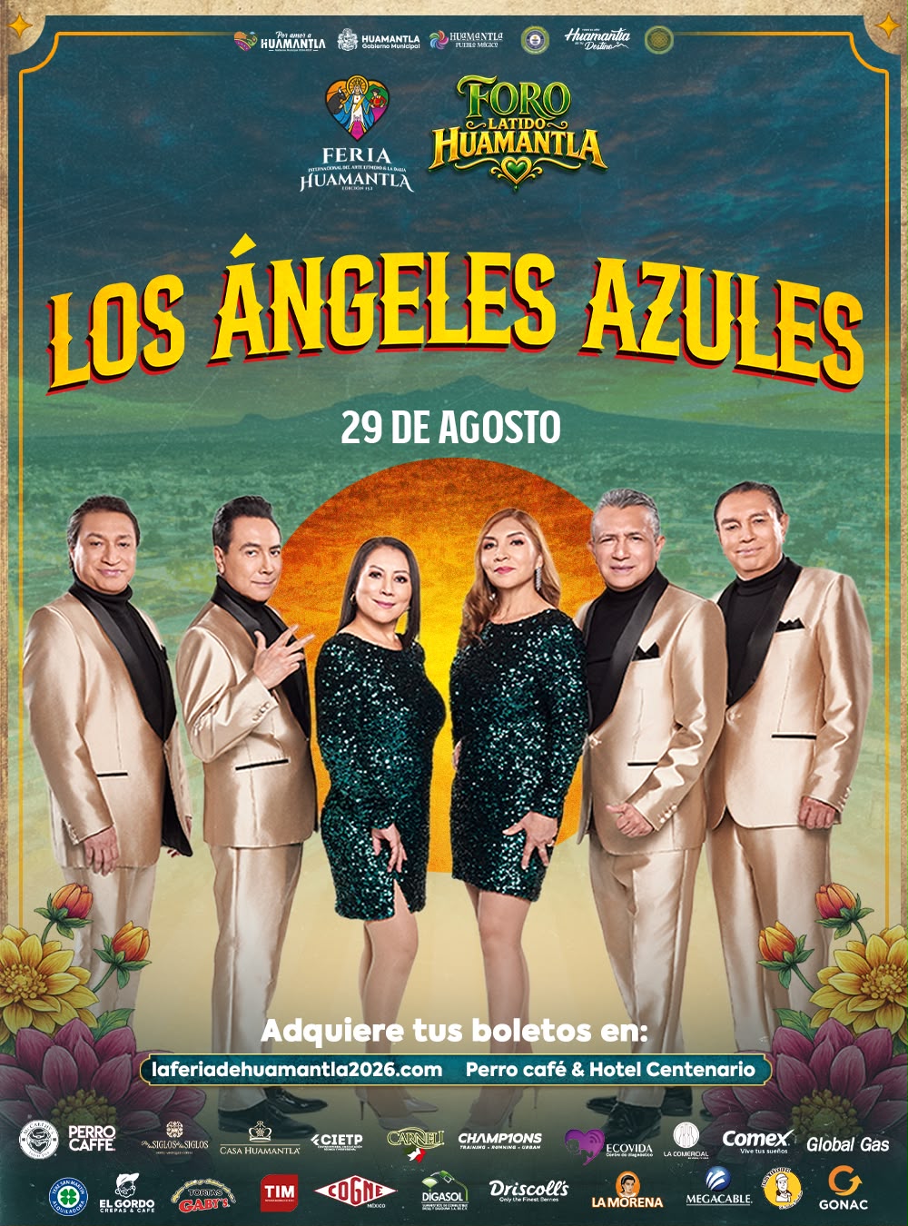 LOS ÁNGELES AZULES CERRARÁN CON MÚSICA Y BAILE LA FERIA INTERNACIONAL DEL ARTE EFÍMERO Y LA DALIA HUAMANTLA 2026