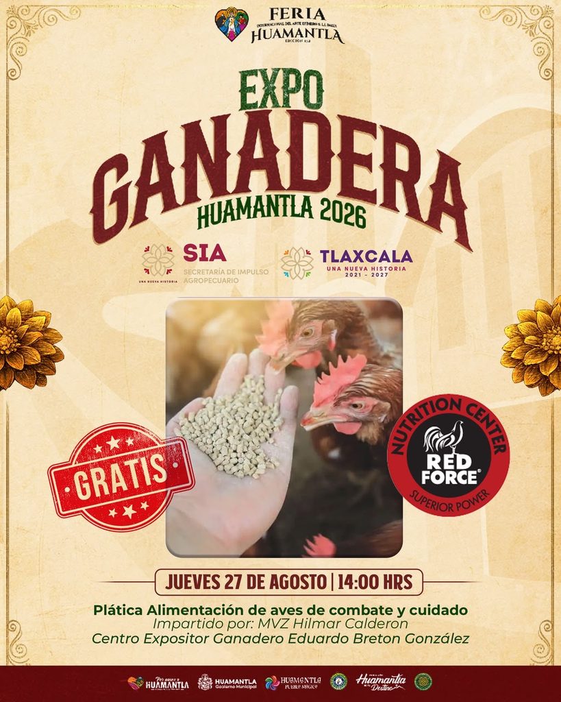 HUAMANTLA IMPULSA EL CONOCIMIENTO Y CUIDADO DE LAS AVES DE COMBATE EN LA EXPO GANADERA 2026