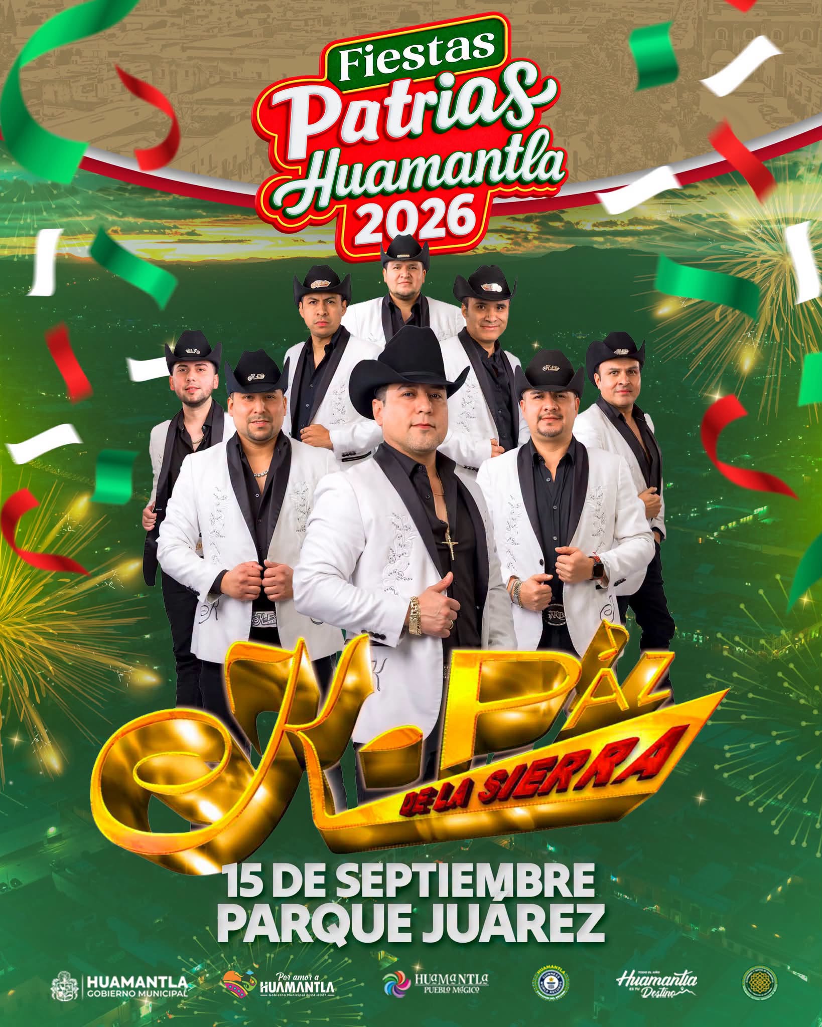 Huamantla se prepara para una noche de fiesta patria con K-Paz de la Sierra