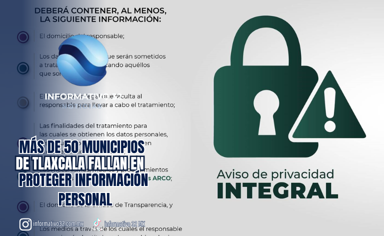 ¡CUIDADO CON TUS DATOS! MÁS DE 50 MUNICIPIOS DE TLAXCALA FALLAN EN PROTEGER INFORMACIÓN PERSONAL