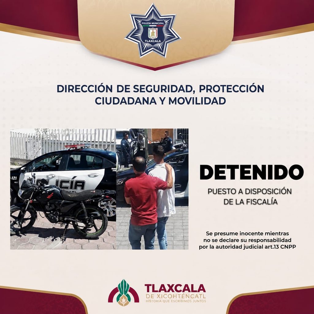DETIENEN ELEMENTOS DE LA POLICÍA MUNICIPAL A HOMBRE CON ORDEN DE APREHENSIÓN VIGENTE DURANTE PATRULLAJE PREVENTIVO Y LO ENTREGAN A LA FGJE