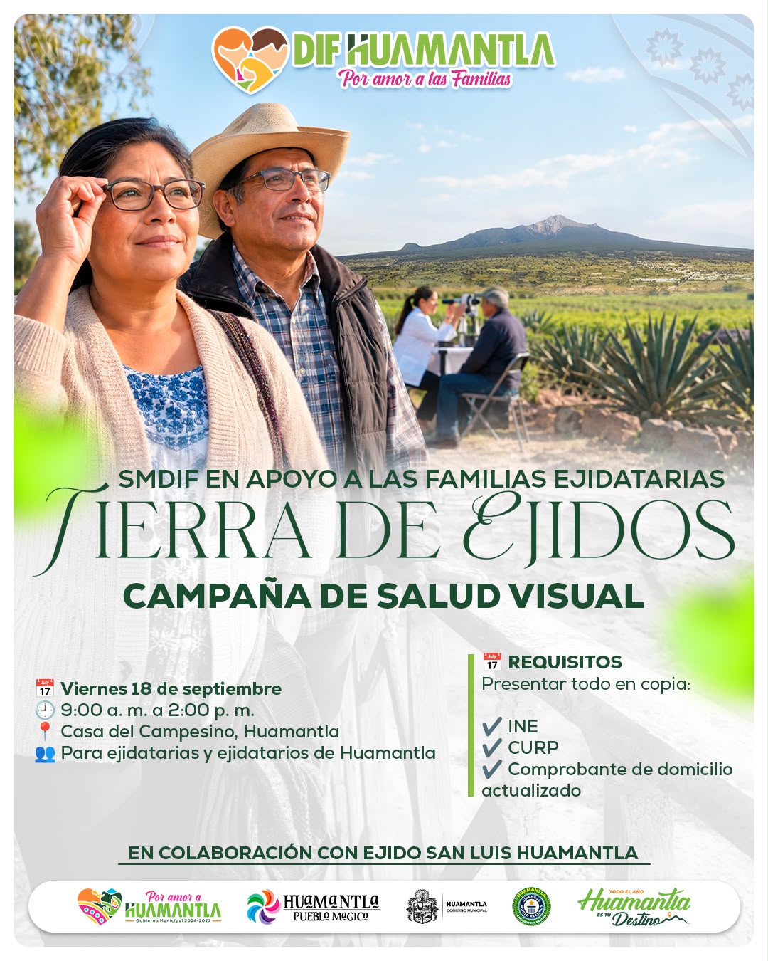 ROCÍO HERNÁNDEZ IMPULSA CAMPAÑA DE SALUD VISUAL PARA FAMILIAS EJIDATARIAS DE HUAMANTLA