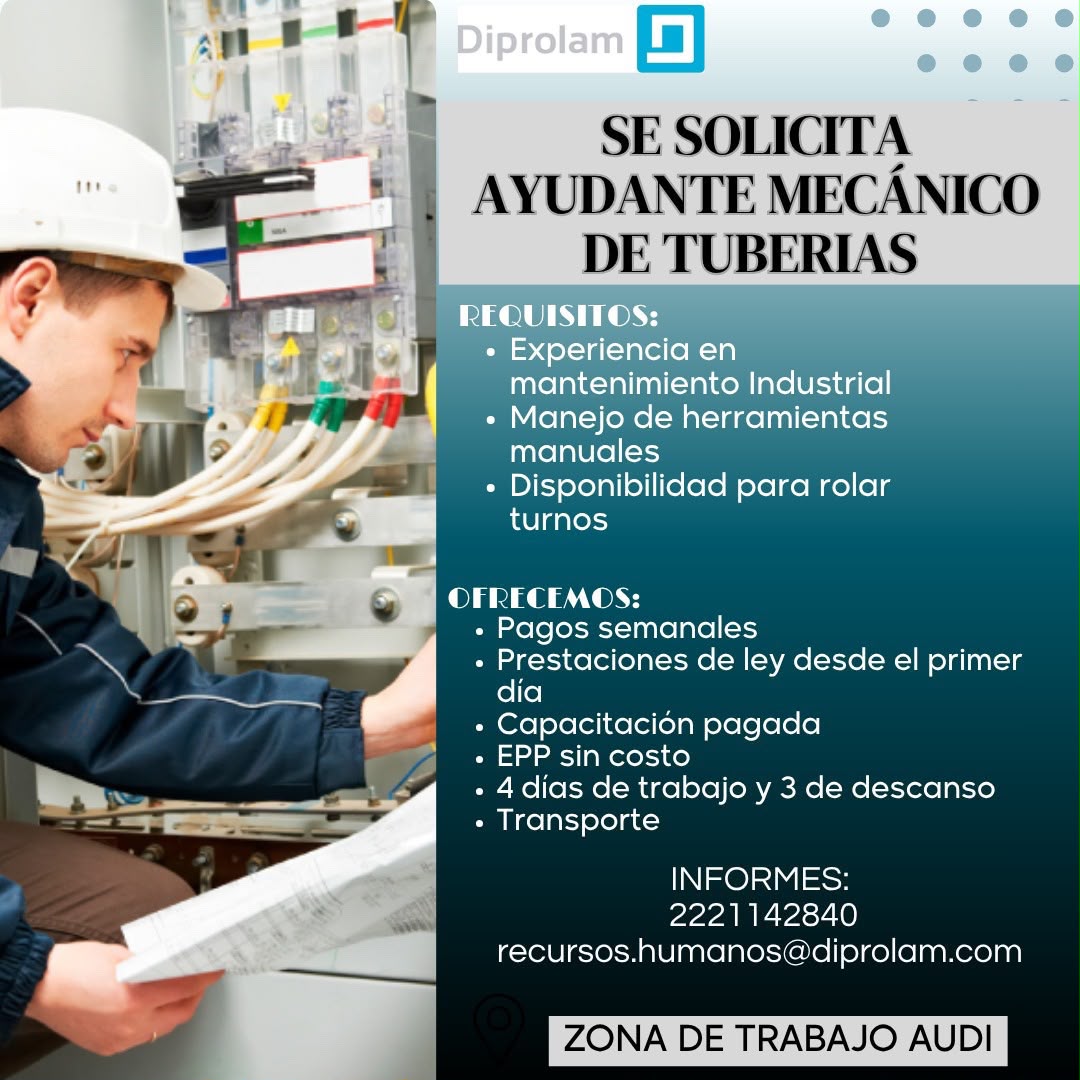 ¡OPORTUNIDAD LABORAL EN HUAMANTLA!