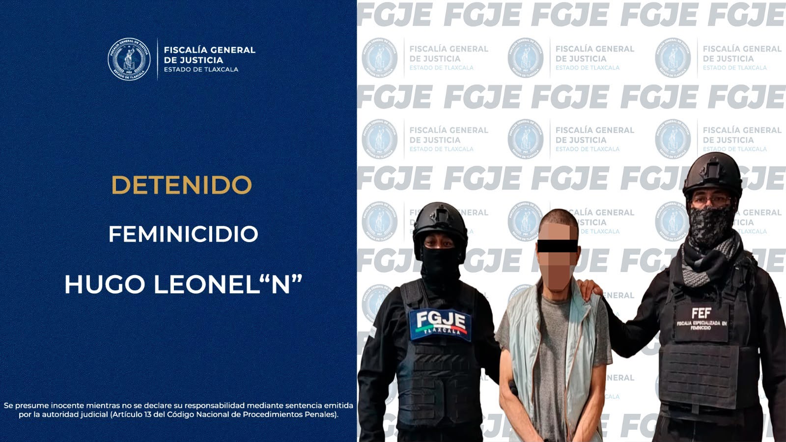 POLICÍA DE INVESTIGACIÓN APREHENDE A HOMBRE POR EL DELITO DE FEMINICIDIO: FGJE