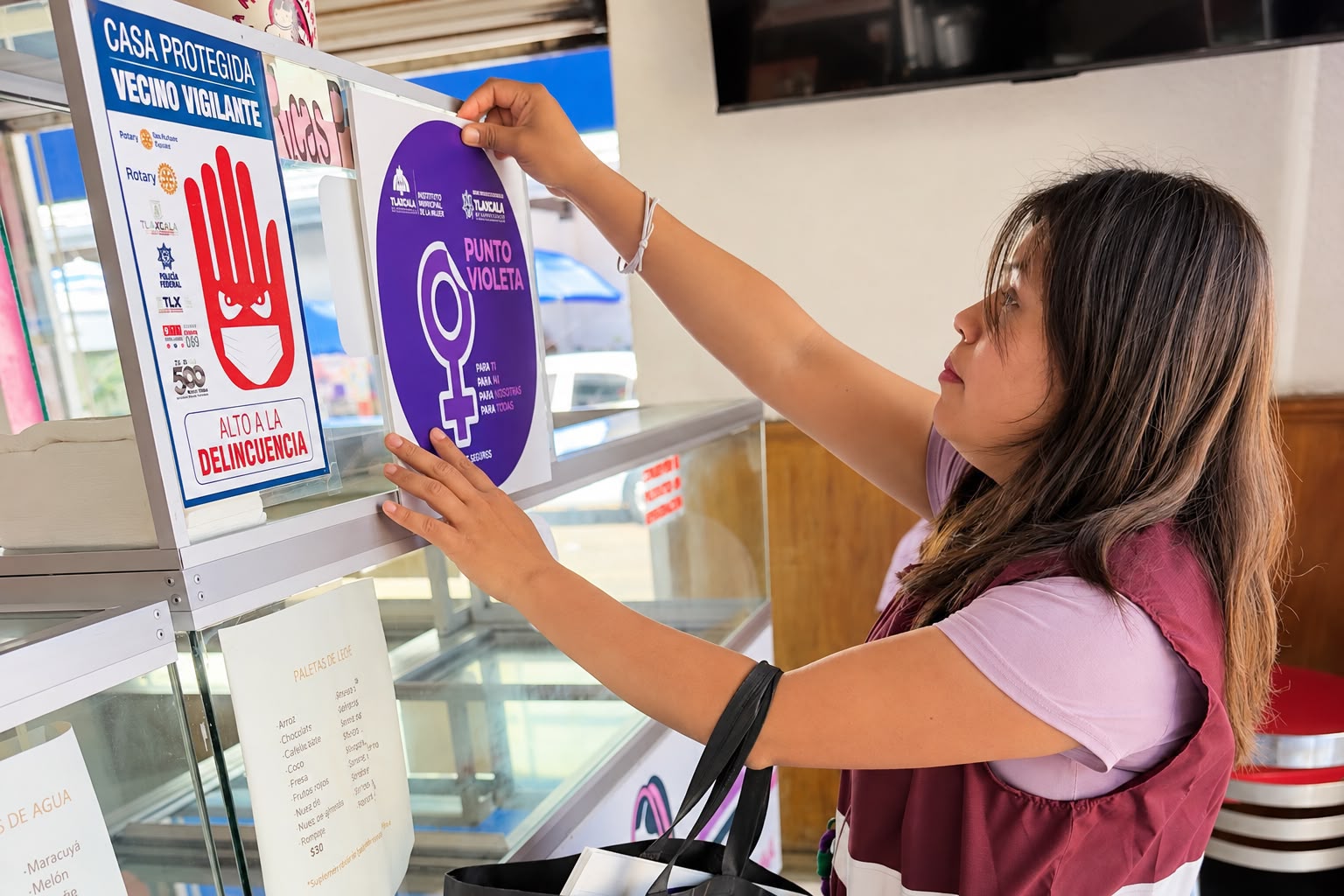 AYUNTAMIENTO DE TLAXCALA CONTINÚA FORTALECIENDO LA RED DE PUNTOS VIOLETA EN LA CAPITAL