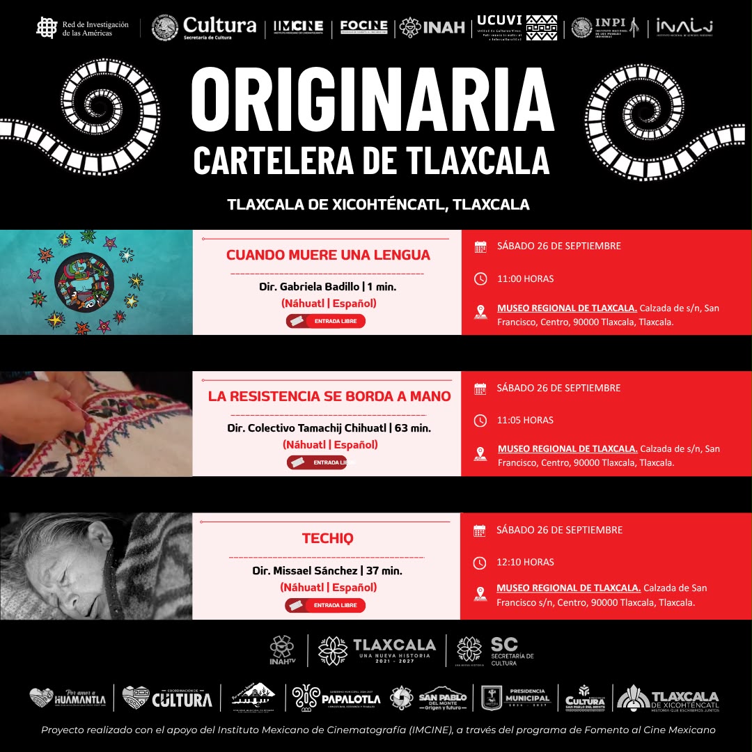 LA MUESTRA CINEMATOGRÁFICA “ORIGINARIA 2026” PROYECTARÁ EL PRÓXIMO SÁBADO 26 DE SEPTIEMBRE SEIS PRODUCCIONES DE FORMA GRATUITA