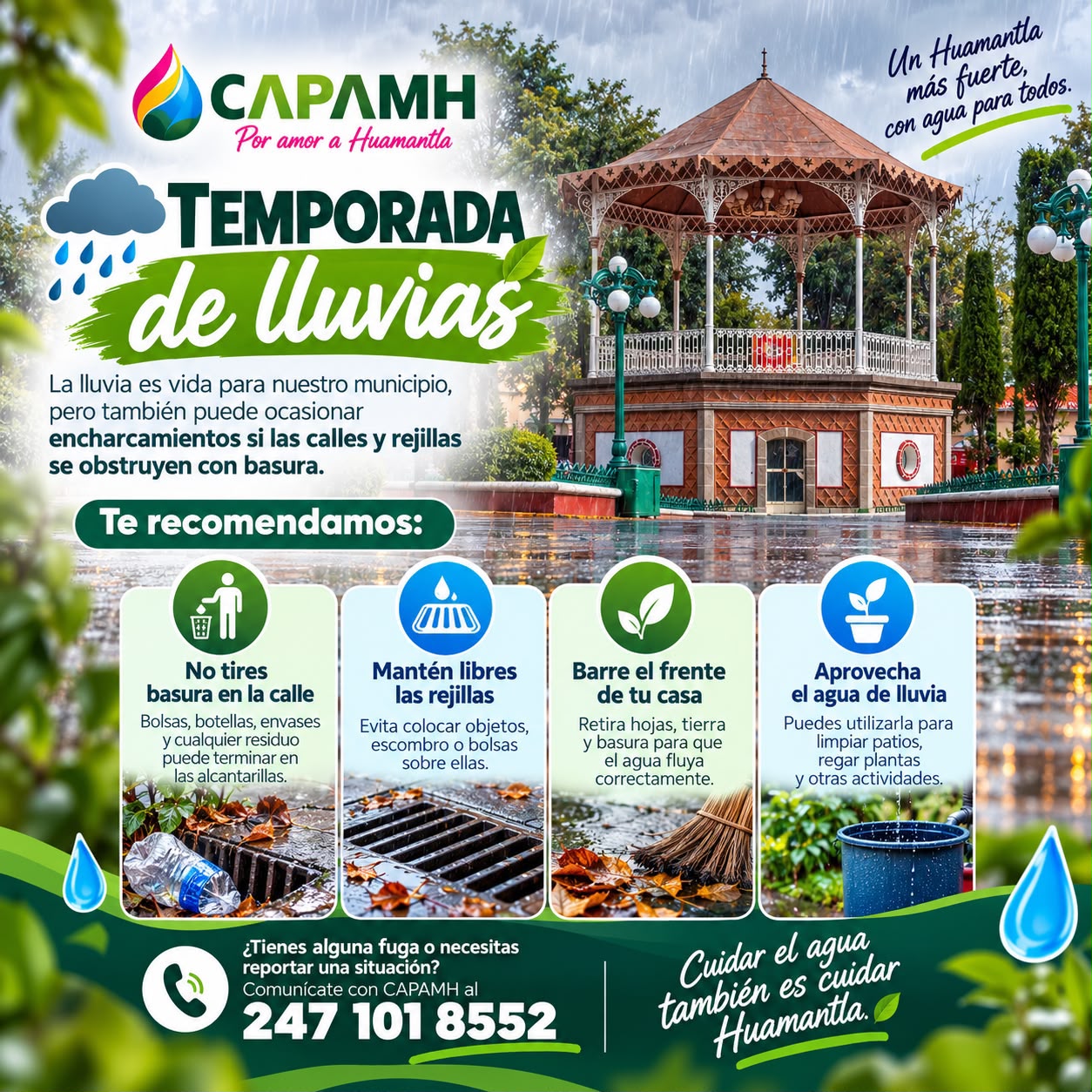 Hoy la lluvia nos invita a cuidar más nuestro entorno.