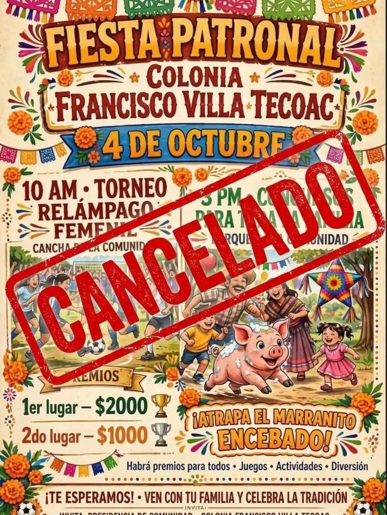 PROPAET SUSPENDE ACTIVIDADES CON ANIMALES EN FESTEJOS COMUNITARIOS.