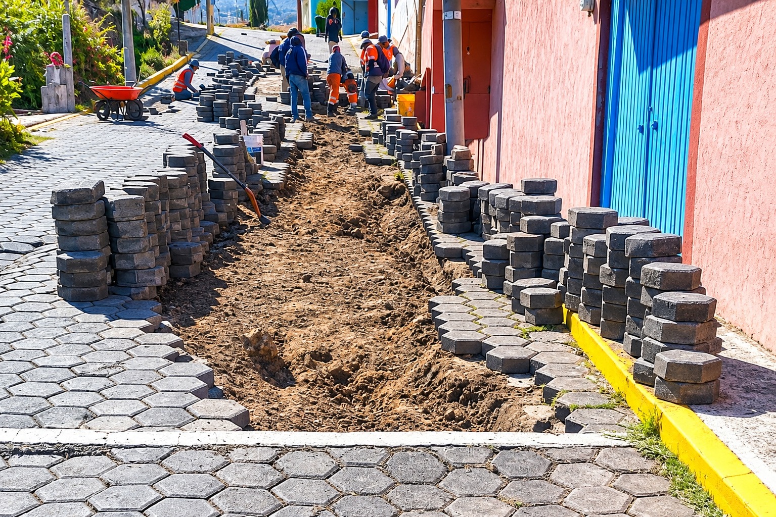 AYUNTAMIENTO DE TLAXCALA INICIA REHABILITACIÓN DE ADOQUÍN EN SAN LUCAS CUAUHTELULPAN TRAS AFECTACIÓN POR LLUVIAS